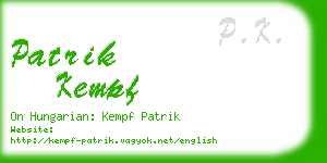 patrik kempf business card